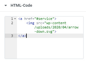 Arrow Down HTML Code